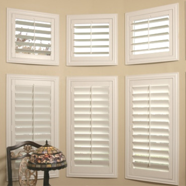 Sunburst shutters on a Cincinnati bay window