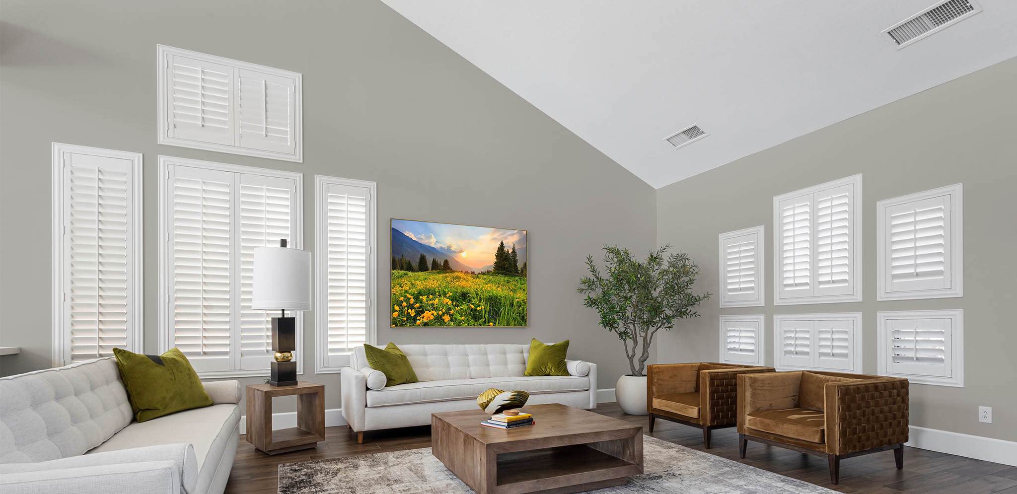 Shutters in a Cincinnati living room