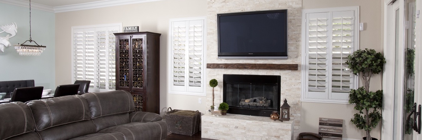 Polywood shutters in a Cincinnati living room