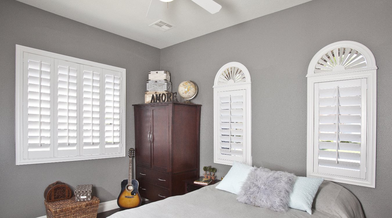 White Shutters In Bedroom