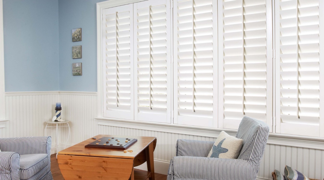 Studio shutters in a living room