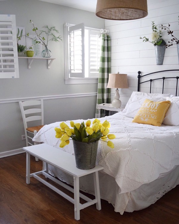 Cincinnati cottage bedroom shutters