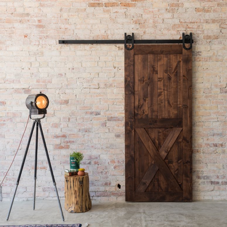 Barn door in a modern loft